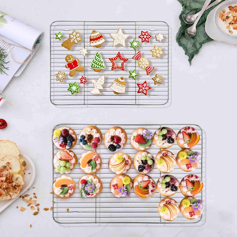 TeamFar Baking Cooling Rack Set of 4, Stainless Steel Rack