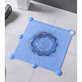 Silicone Shower Drain Hair Catcher, Hair Drain Catcher, Shower Hair Stopper Hair Catcher with Suction Cup, Shower Drain Strainer, Drain Cover Suit for Bathroom Bathtub, Bathroom Drain Protector