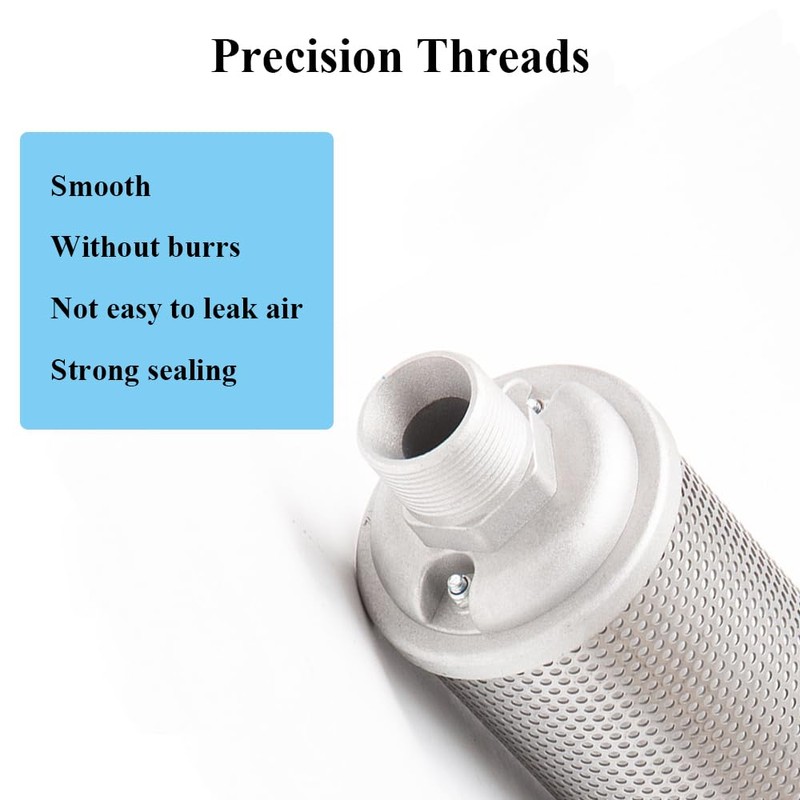 Air Compressor Muffler 1/2" NPT Male Air Exhaust Silencer Single