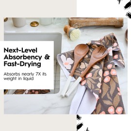 GEOMETRY Fall Kitchen Towels - Quick Dry Microfiber Cloth Fall Dish Towels for Kitchen Drying - Premium Quick Dry Towel (Fall Delight, 18" x 30" (2-Pack Set))