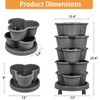 VECELO 5 Tier Vertical Garden Planter, Self Watering Stackable Planters