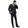 ZKHOECR Mens Black Tuxedo Suit Wedding Suit Prom Tuxedo Suits