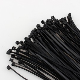 NewNewStar 8" 30 lb Test Heavy Duty Nylon Cable Ties, 100 PCS Zip Ties ,(2.5mm200mm Black)