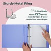 POPRUN 3 D-Ring Binder 1 Inch, PVC-Free Durable Organizer with