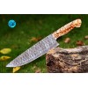 Damascus Custom HandMade Forged Damascus Steel Blade Chef Knife PineCone