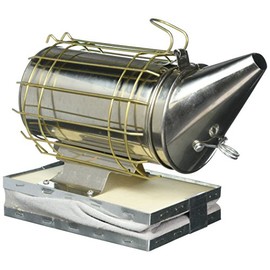 Pigeon Mountain Trading Company Standard-Duty Bee Smoker Beekeeping, 4"x7.5", Silver