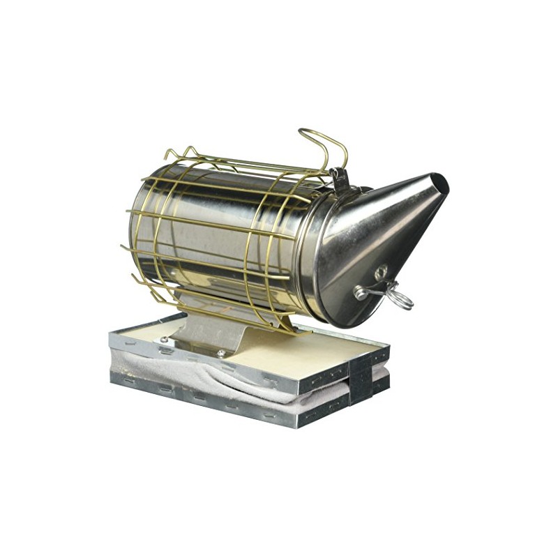 Pigeon Mountain Trading Company Standard-Duty Bee Smoker Beekeeping, 4"x7.5", Silver