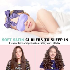 Gwabee- Rizadores de pelo sin calor para la noche: nuestra diadema de satén para rizos durante la noche ofrece una nueva forma de lograr ondas natural