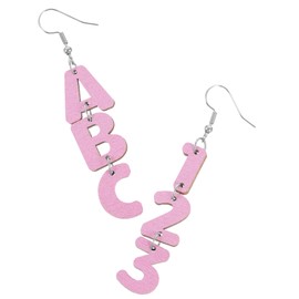 BESPORTBLE Creative Asymmetrical Earrings for Women Stylish Letter Number Dangle Jewelry Ear Decor for Parties and Daily Wear Comfortable and Versatile Design Elevate Your Look with Unique