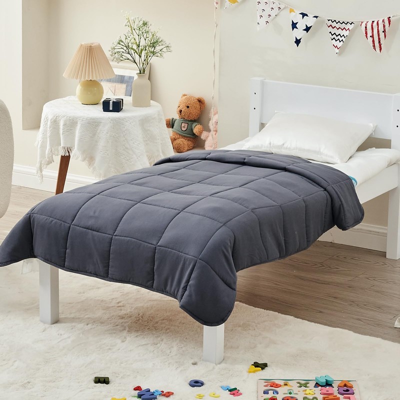 yescool Kids Weighted Blanket (3 lbs, 36" x 48", Grey)