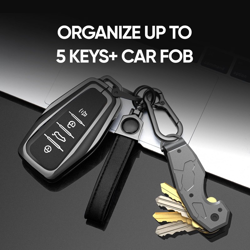 Zeeker Sleek and Durable Key Ring Organizer – Compact Key
