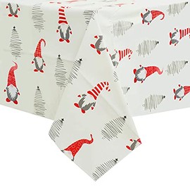 Mr Crimbo Wipe Clean PVC Vinyl Christmas Tablecloth Dining Xmas Cover 140x240cm Santa Trees