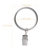 44 Pack Curtain Rings with Clips Hooks 1.26 inch Rustproof