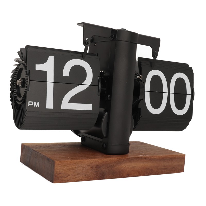 Digital Flip Down Clock Retro Automatic Turning Battery Operated Mechanical