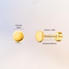 TitanHeart Hypoallergenic Titanium Screw Back Flat Back Dot Stud Earrings
