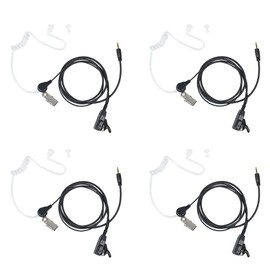 TDYU Walkie Talkie Earpiece Headset with Mic PTT Compatible with Cobra Microtalk PX650 PX655 Cxt195 Cx112 PX655 ACXT1035r ACXT145 ACXT545 RX385 Two Way Radio 4 Pack