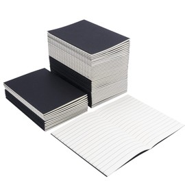 50pcs Mini Notebooks A6 Bulk, Small Lined Notepads,Notebook Portable Journal Notepads for Office School Students Drawing Memo,Black,30 Sheets/60 Pages (14 * 10cm)