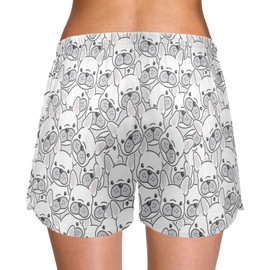 vvfelixl Sleep Shorts Dog French Bulldog Pajama Shorts With Pockets Sleepwear Pants For Women S