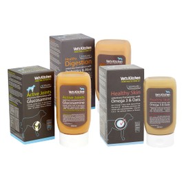 Vet's Kitchen - Healthy Digestion Supplement - Gravy with Prebiotics and Aloe - Advanced Nutrition for your Adult Dog - 300ml, transparent