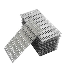 30 Pack 4x8 inch Truss Mending Plate with 8mm Nail Teeth, Galvanized Steel Flat Mending Plates Repair Pronged Truss Mending Plate, Thickness 1mm, for Timber Roofing Wood Truss Connector Plate