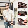 Contacts Genuine Leather Cryptographic Key Handbag, Clutch Bag, Men's, Second