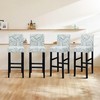 Lellen Bar Stool Chair Covers Set of 4，Jacquard Bar Stool