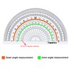 TUPARKA 12 Pack Protractor Clear Math Protractor 180 Degrees 10cm