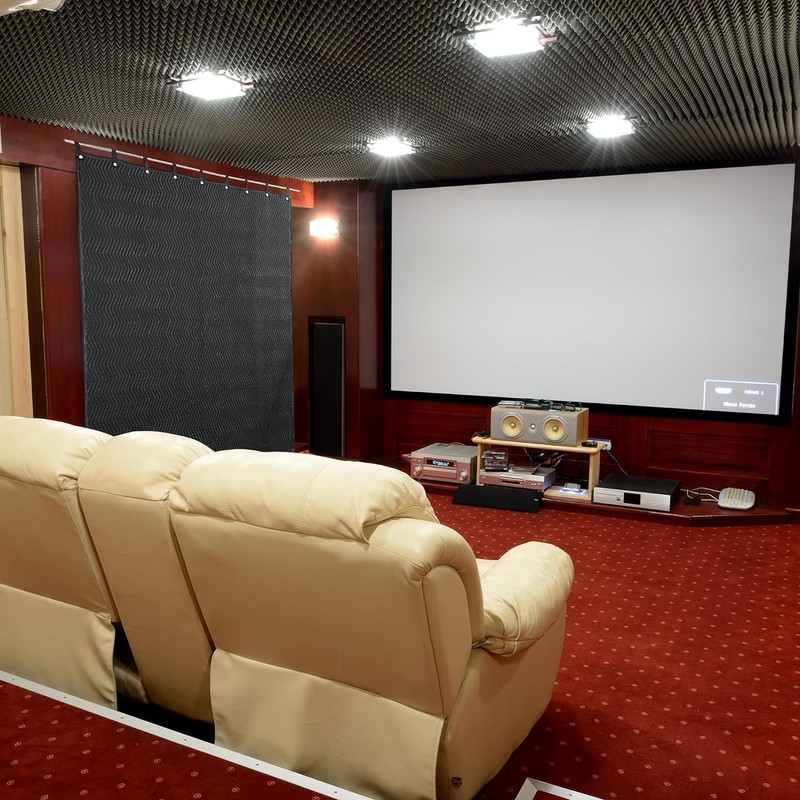 HOMBYS Large Sound Dampening Blanket, 72" x 48" Sound Absorbing