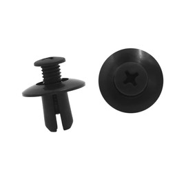 A ABSOPRO Screw Cap Rivets Holding Clips 8 mm Plastic Black Pack of 30