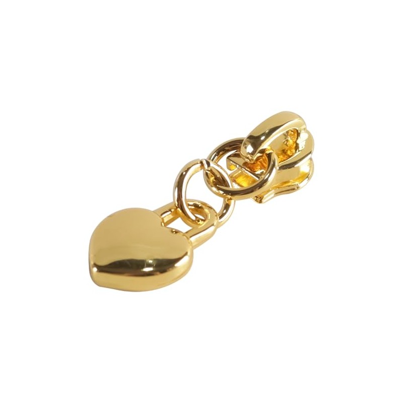 10PCS NO.3 Zipper Pulls, Love Heart-shaped Nylon Puller, Replacement for