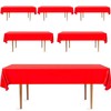 DecorRack 6 Pack Rectangular Tablecloths BPA-Free Plastic, 54 x 108