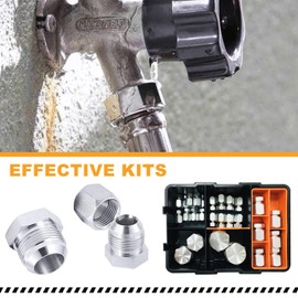 VisHomeYard 64 Pc Hydraulic Hose Tube and Pipe Fitting Kit, 37 Degree JIC Cap and Plug Assortment Kit, Heavy Duty Seal Adapter, Steel Flare Fitting Set, Dash Sizes 4 6 8 10 12 16