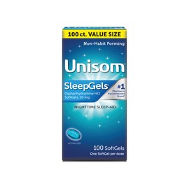 Unisom Nighttime Sleep-Aid Gels, Diphenhydramine HCI 50mg, 100 Count