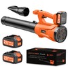 Leaf Blower Cordless with 2 3.0Ah Battery and Charger, 580CFM/160MPH