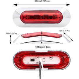 Riloer 12V/24V Side Marker Light 4-LEDs Warning Hazard Indicator Lamp, 2 pcs Clearance Lights for Trailer Caravan Lorry for Off Road Vehicle, ATVs, Truck, Amber Lens Amber Light