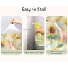 Amhao Sunflower Static Cling Stained Glass Window Film Window Covering
