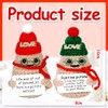 YEIUZPT 2pcs Christmas Crochet Potato Ornament, Funny Knitted Positive Potato