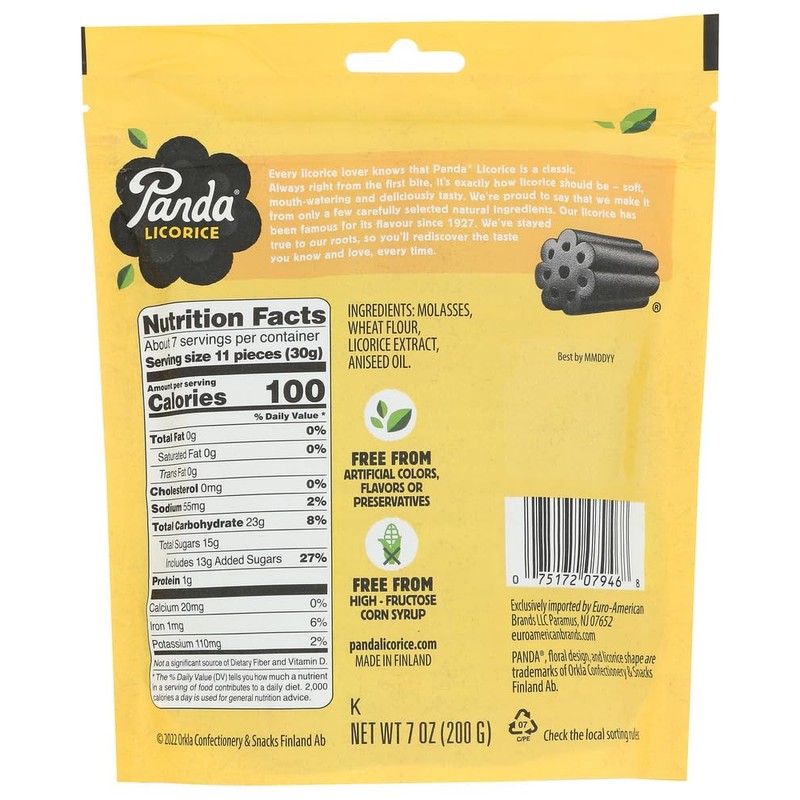 Panda Licorice, Soft Licorice, 7 oz (200 g) - 2