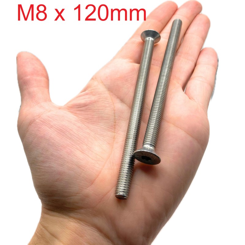 Premium Fixation Screws M8 x 120 mm Countersunk Head BTR