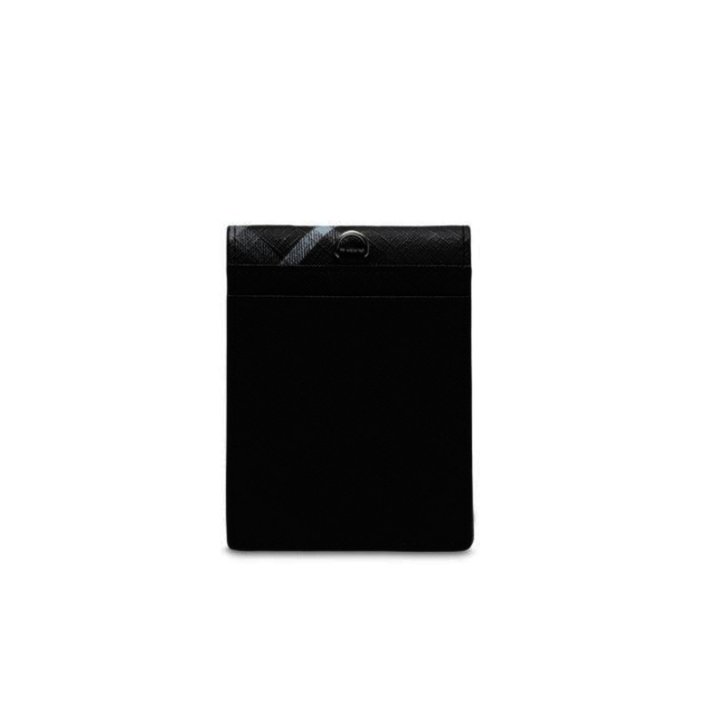 Hazzys (대구신세계)블랙 체크 2단 목걸이형 카드지갑 HJHO5E660BK (Daegu Shinsegae) Black