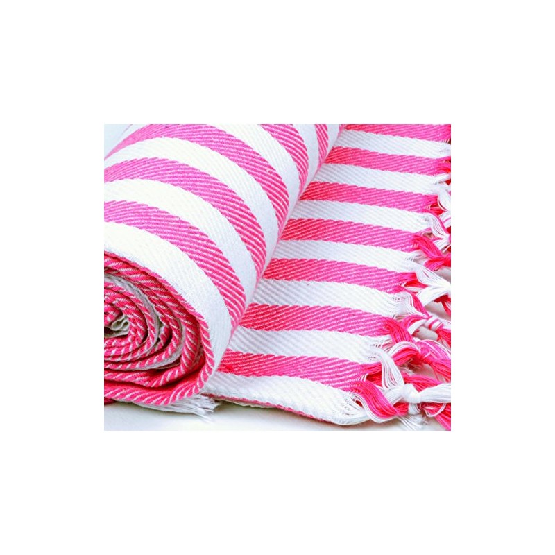 Sathiyas Cotton Bath Towel (Orange, Pink)