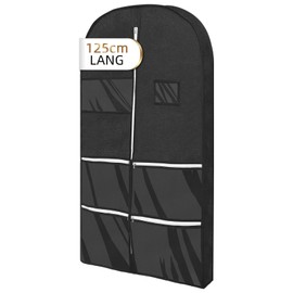 DOBVDLA Garment Bag, Garment Bag, Long 125 x 60 cm for High-Quality Garment Cover for Suit, Jacket, Dress, Breathable Storage Bag for Travel and Protection