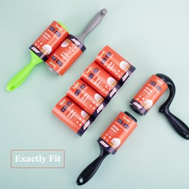 4 inch Lint Roller Refills Only for Scotch Brite, Everyday Clean Lint Roller Refills 4 Pack, Pet Hair Pickup Extra Sticky 90 Sheets per Refill, 360 Adhesive Sheets Total (1 3/4 inch Inside Dia.)