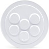 The Dreidel Company Passover Classic Silver Seder Plate, Melamine Silver