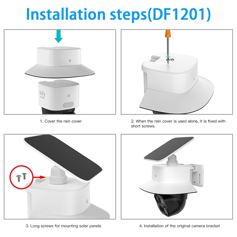 HOLACA Sun Rain Shade Camera Cover for eufy Security SoloCam