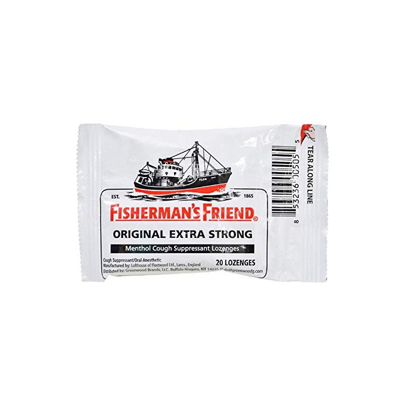 FISHERMANS FRIEND 20 LOZENGES 10MG ORIGINAL EXTRA STRONG (pack of