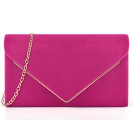 TINDTOP Evening Clutch Purses for Women Handbags for Formal Wedding Party Cocktail Prom Crossbody Shoulder Envelope Bag (Rose)