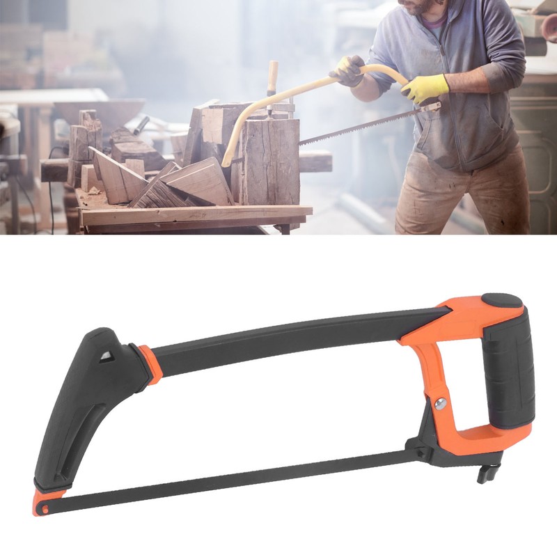 Hacksaw Frame 12in Adjustable Aluminum Alloy Hand Saw Frame Rubber