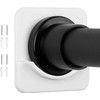ICERO Adhesive Shower Curtain Rod Holder | No Drilling, Sticking