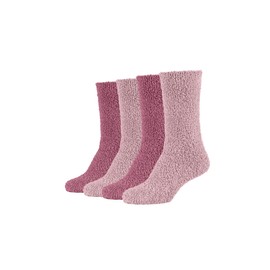 Camano Women's Socks, Cosy Cosy Socks, Fluffy Warm Women's Long Fluffy Socks for Winter, Plush Socks Set, Women, Pack of 4, black